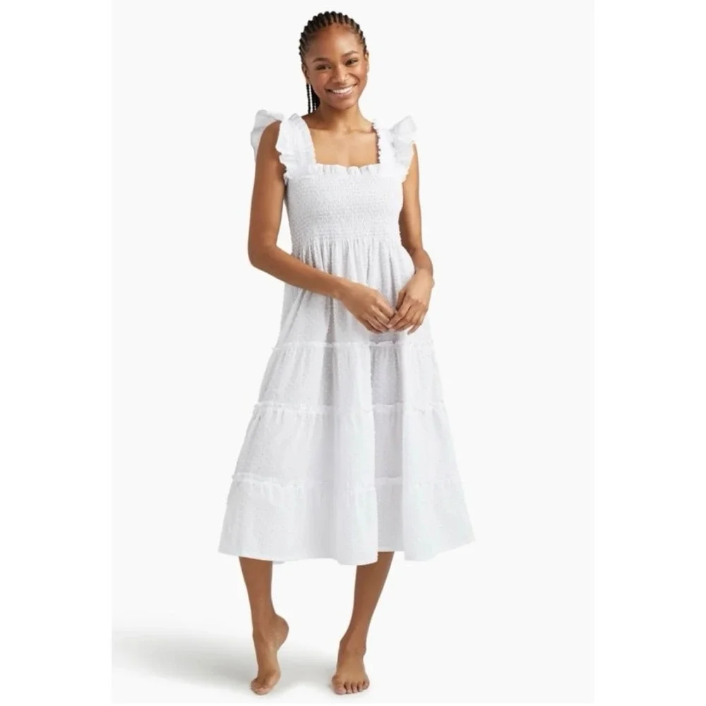boho nap dress Hill House | Dresses | Hill House Ellie Nap Dress Xxs White Swiss Dot  Smocked Boho Preppy Cottage
